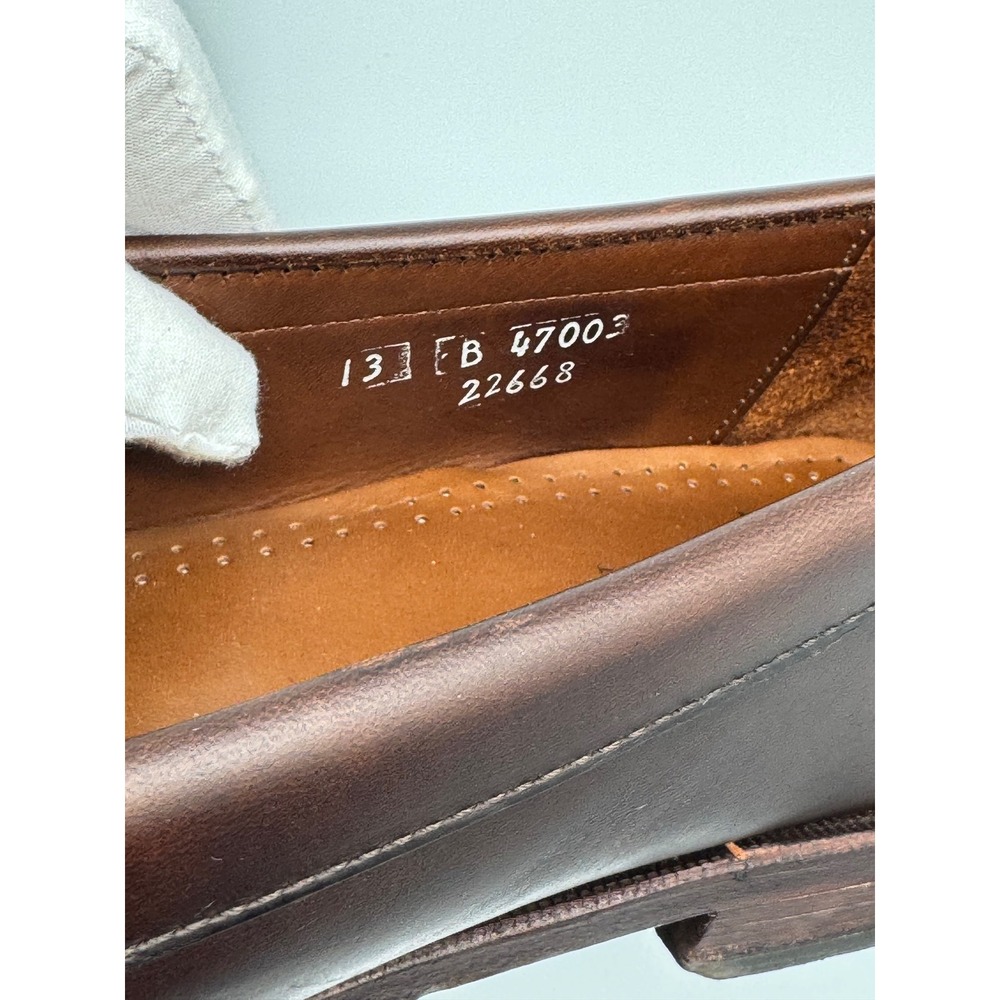 Allen Edmonds Penny Loafers Brown Leather Slip-On Shoes Men's Size 13B USA Made - Picture 13 of 15
